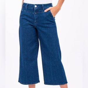 Closed "Rosy" Cropped Wide Leg Flaired Jeans Made In Italy NWT